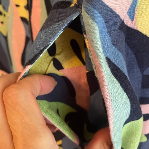 Studio park plus size, button down, floor length, sleeveless linen dress - Picture 4 of 9